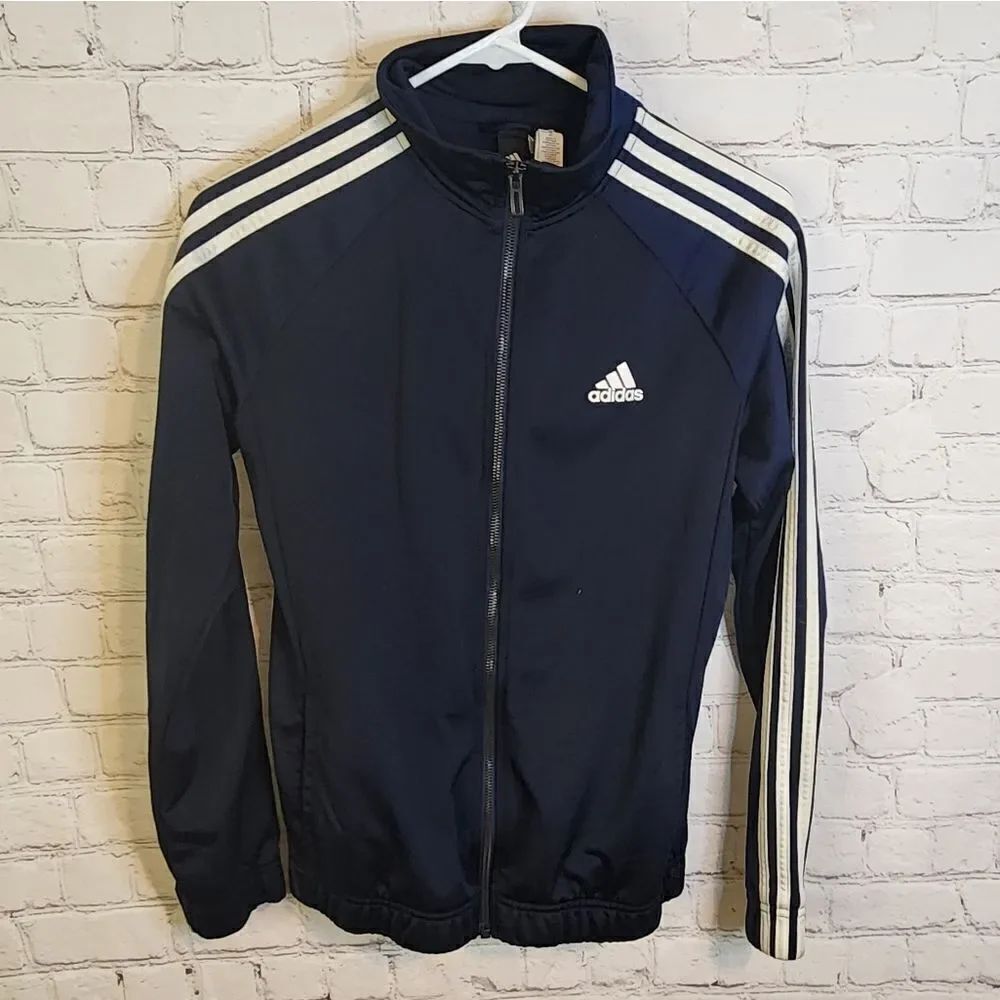 Boy's Adidas full zip track sweatshirt, size small (8-10)